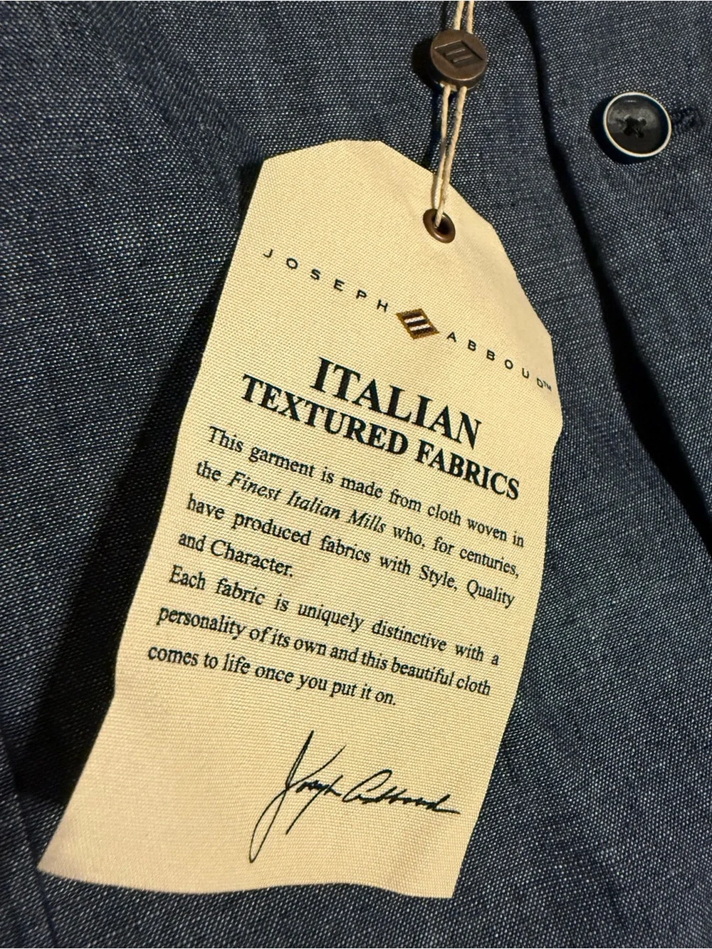 Joseph Abboud Men's XL Linen Suit Vest Blue Italian Fabric NWT Waistcoat Summer